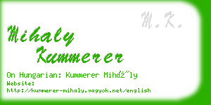 mihaly kummerer business card